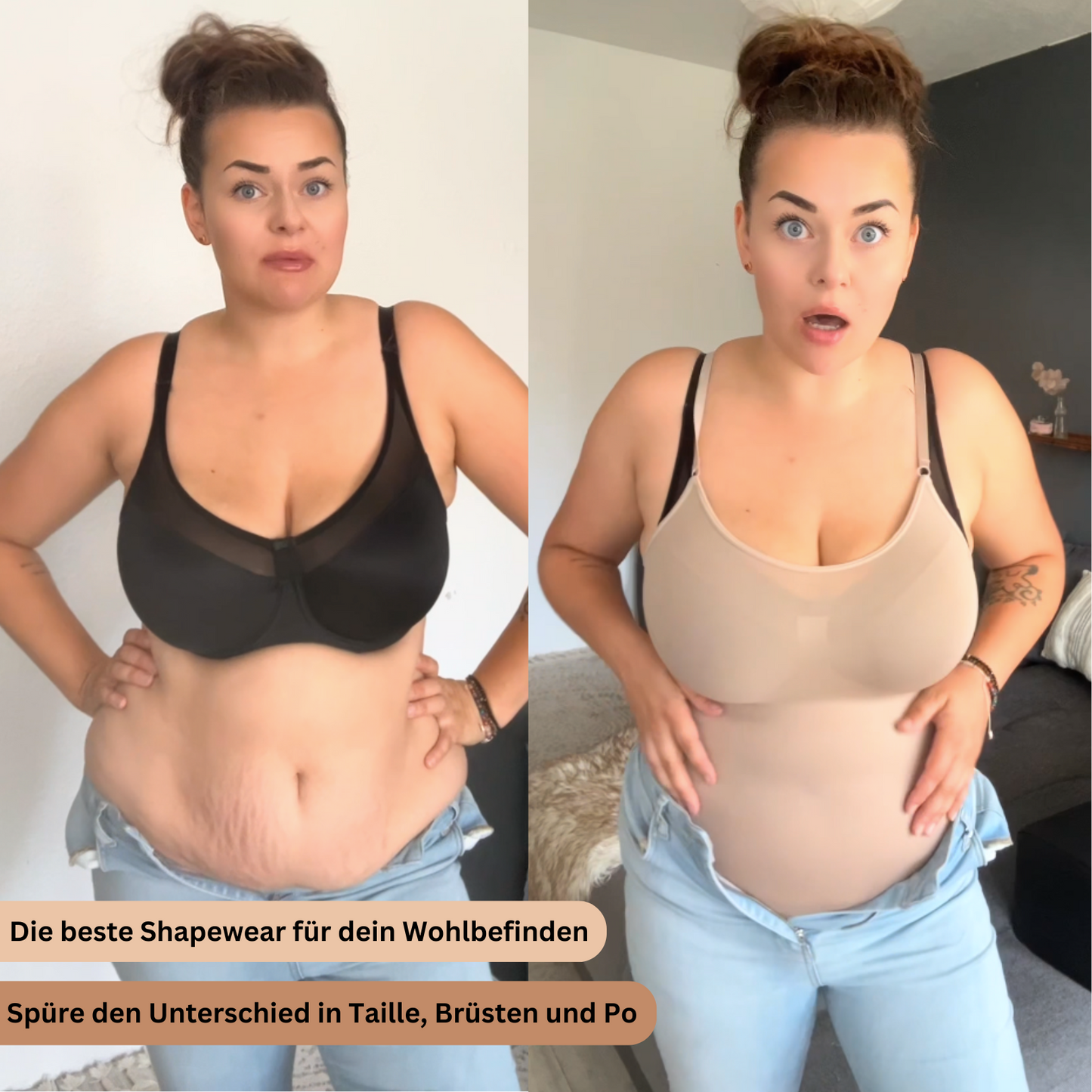 3x Paket Shapewear Body Bauchweg String Tanga